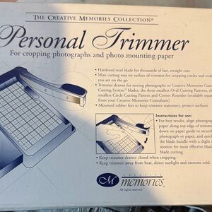 Creative Memories Blue and White Personal Trimmer - Photo Cropping Tool